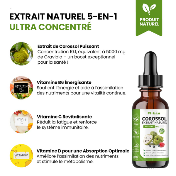 Extrait de gouttes de corossol 100% bio – Superaliment