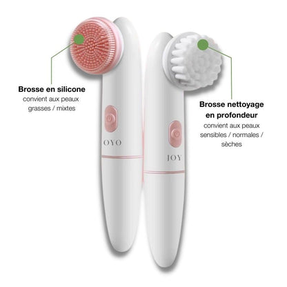 Brosse nettoyante pour le visage exclusif en silicone 2 en 1